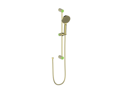 Brushed Gold / Lime Green