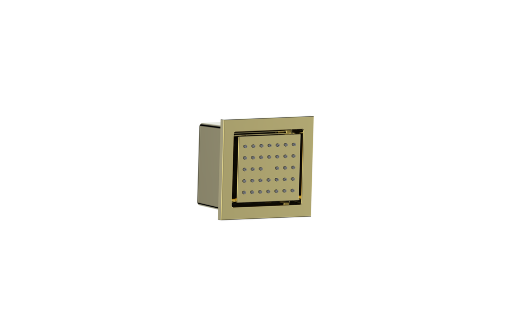 Vogt Square Built-In Body Jet in Brushed Gold - BJ.01.01.BG
