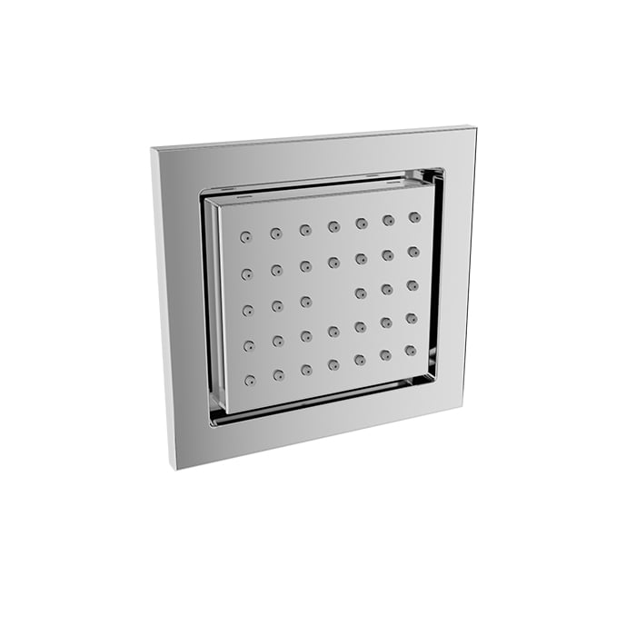 Baril Square Built-In Lateral Body Jet - Polished Chrome