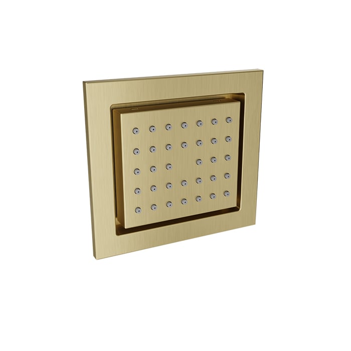 Baril Square Built-In Lateral Body Jet - Satin Brass