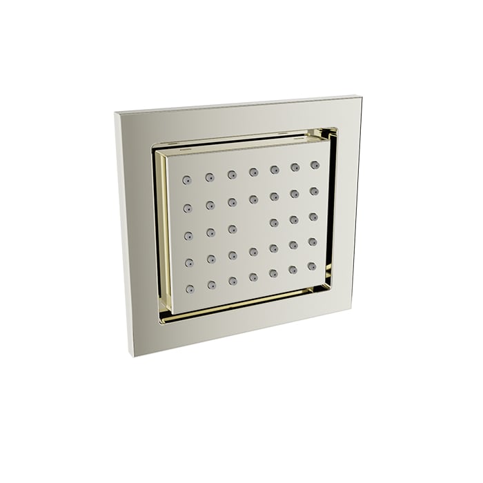 Baril Square Built-In Lateral Body Jet - Polished Nickel