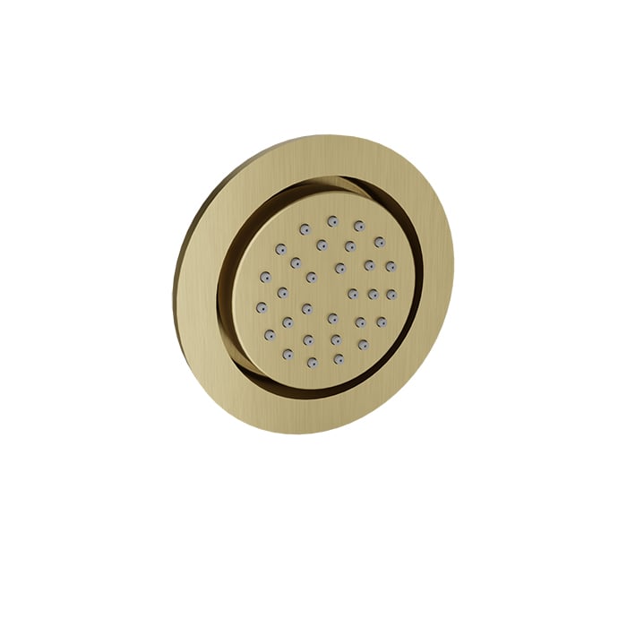 Baril Round Built-In Lateral Body Jet - Satin Brass