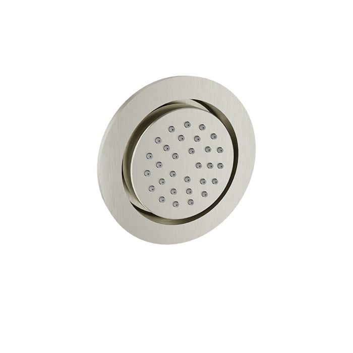 Baril Round Built-In Lateral Body Jet - Brushed Nickel