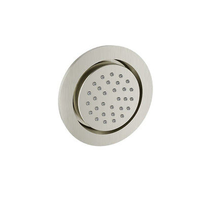 Baril Round Built-In Lateral Body Jet - Brushed Nickel