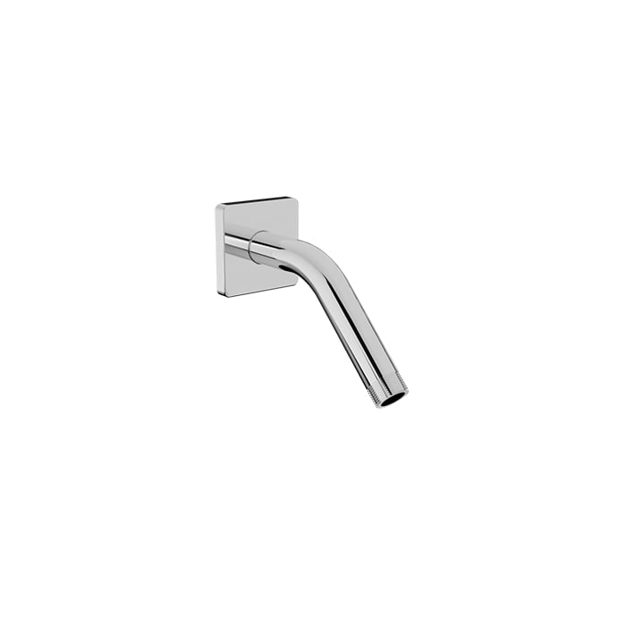 Baril 6" Wall-Mounted Shower Arm, Square Flange - Polished Chrome