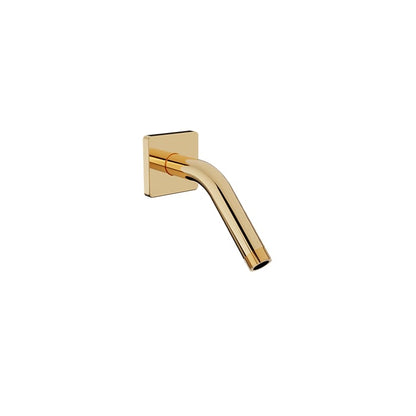 Baril 6" Wall-Mounted Shower Arm, Square Flange - Gold