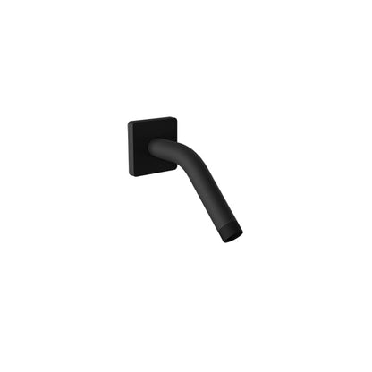 Baril 6" Wall-Mounted Shower Arm, Square Flange - Matte Black