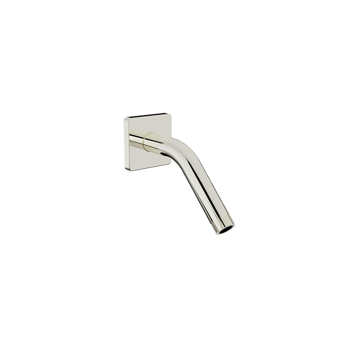 Baril 6" Wall-Mounted Shower Arm, Square Flange - Polished Nickel