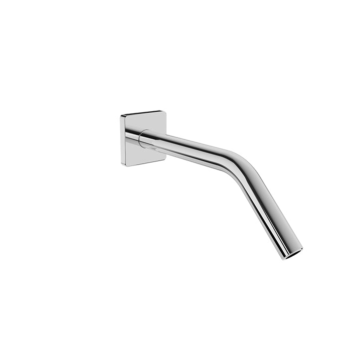 Baril 10" Wall-Mounted Shower Arm, Square Flange - Polished Chrome