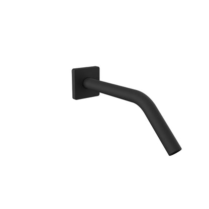 Baril 10" Wall-Mounted Shower Arm, Square Flange - Matte Black