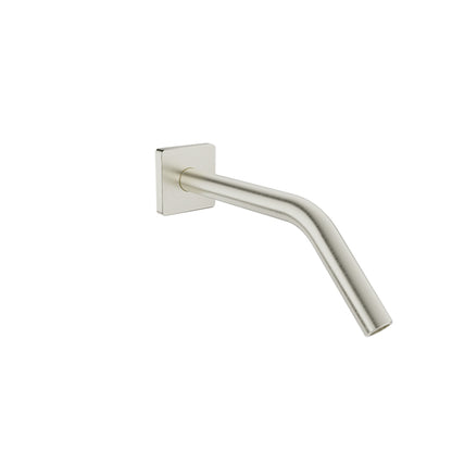 Baril 10" Wall-Mounted Shower Arm, Square Flange - Brushed Nickel
