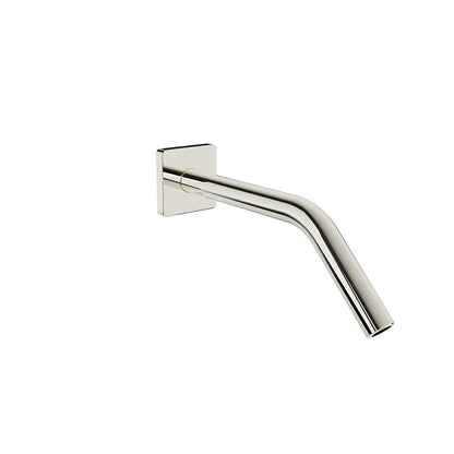 Baril 10" Wall-Mounted Shower Arm, Square Flange - Polished Nickel