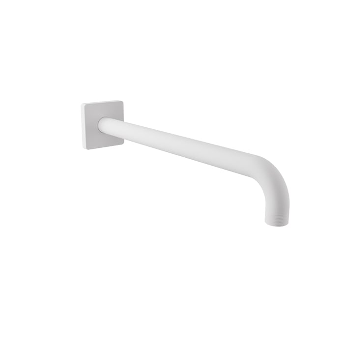Baril 12" Wall-Mounted Shower Arm, Square Flange BRA-1212-14 - White