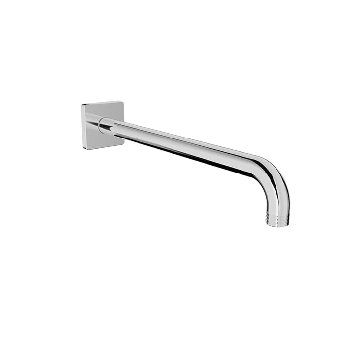Baril 12" Wall-Mounted Shower Arm, Square Flange BRA-1212-14 - Polished Chrome