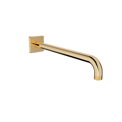 Baril 12" Wall-Mounted Shower Arm, Square Flange BRA-1212-14 - Gold