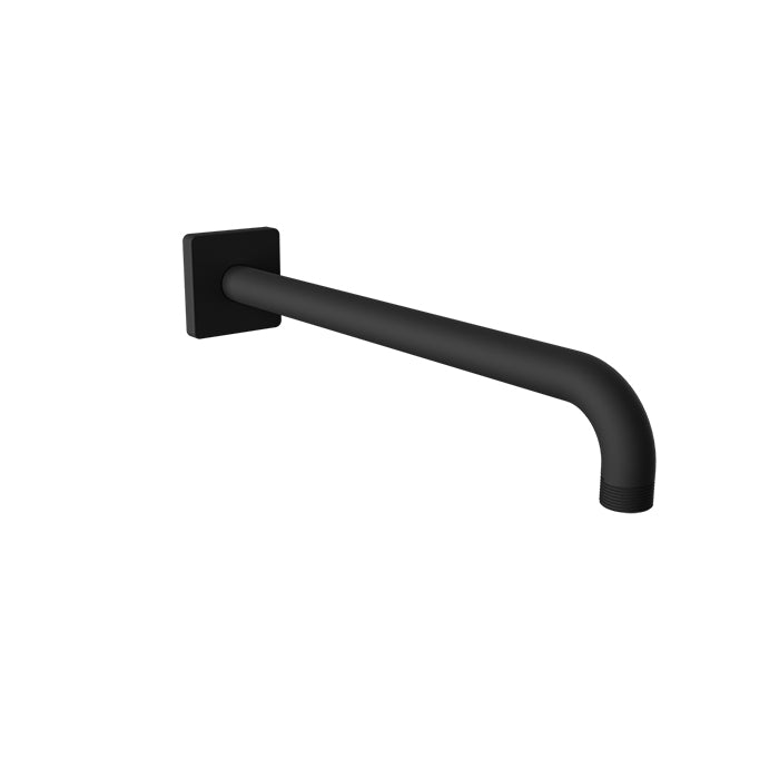 Baril 12" Wall-Mounted Shower Arm, Square Flange BRA-1212-14 - Matte Black
