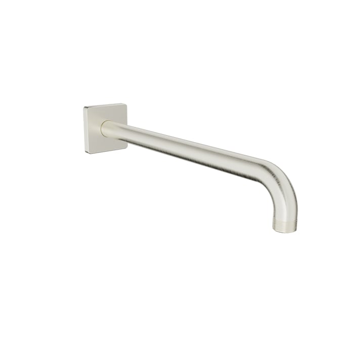 Baril 12" Wall-Mounted Shower Arm, Square Flange BRA-1212-14 - Brushed Nickel