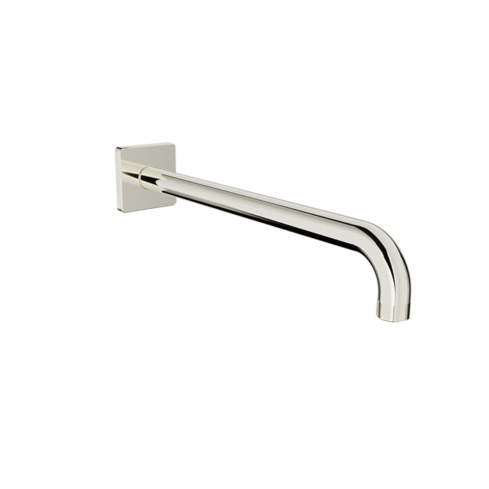 Baril 12" Wall-Mounted Shower Arm, Square Flange BRA-1212-14 - Polished Nickel