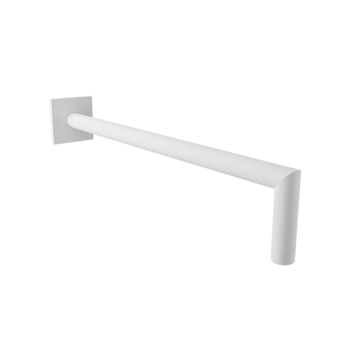 Baril 16" Wall-Mounted Shower Arm, Square Flange BRA-1612-44 - White
