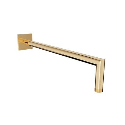 Baril 16" Wall-Mounted Shower Arm, Square Flange BRA-1612-44 - Gold
