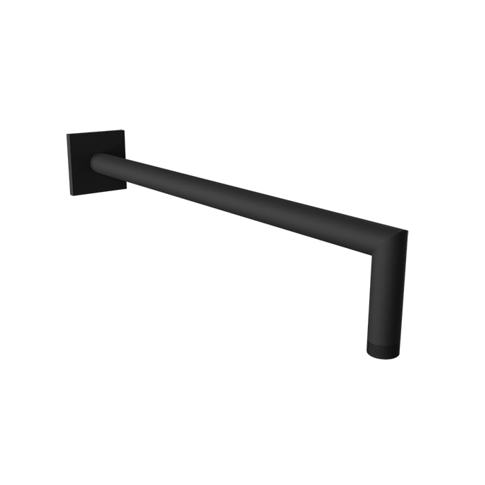 Baril 16" Wall-Mounted Shower Arm, Square Flange BRA-1612-44 - Matte Black