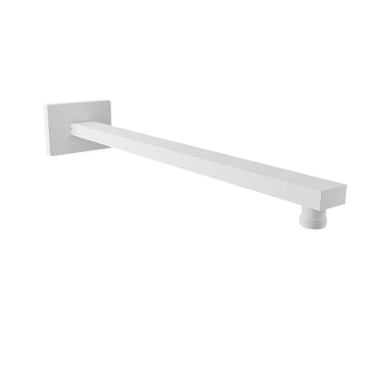 Baril 16" Square-Profile Wall-Mounted Shower Arm, Square Flange BRA-1614-04 - White