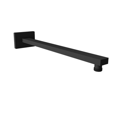 Baril 16" Square-Profile Wall-Mounted Shower Arm, Square Flange BRA-1614-04 - Matte Black