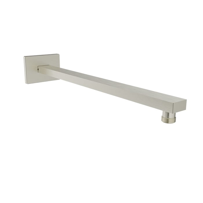 Baril 16" Square-Profile Wall-Mounted Shower Arm, Square Flange BRA-1614-04 - Brushed Nickel
