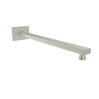 Baril 16" Square-Profile Wall-Mounted Shower Arm, Square Flange BRA-1614-04 - Brushed Nickel