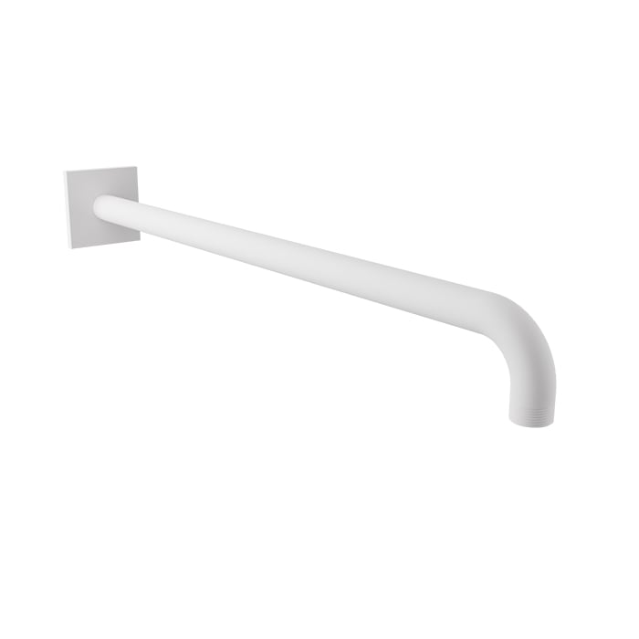 Baril 18" Wall-Mounted Shower Arm, Square Flange BRA-1812-14 - White