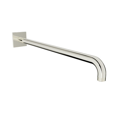 Baril 18" Wall-Mounted Shower Arm, Square Flange BRA-1812-14 - Polished Nickel