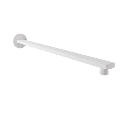 Baril 18" Wall-Mounted Shower Arm, Square Profile - White