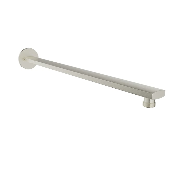 Baril 18" Wall-Mounted Shower Arm, Square Profile - Brushed Nickel