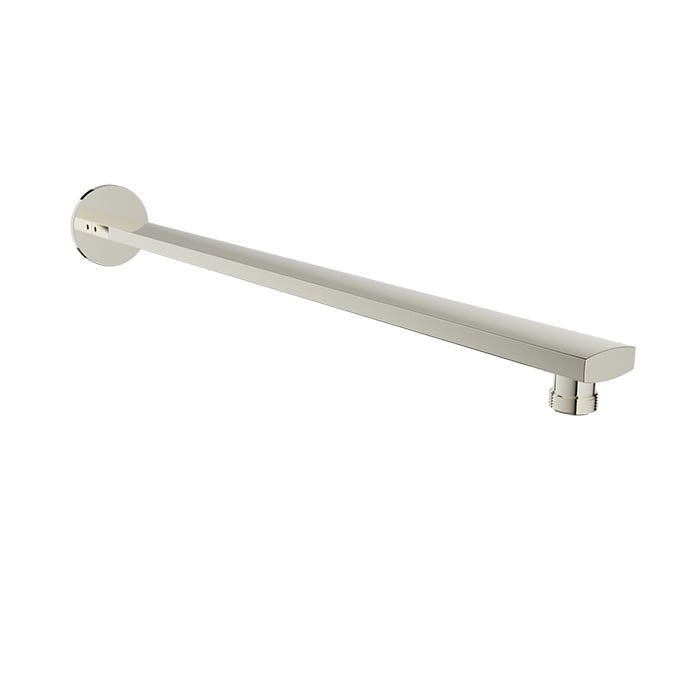 Baril 18" Wall-Mounted Shower Arm, Square Profile - Polished Nickel