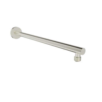 Baril 18" Wall-Mounted Shower Arm, Round Profile - Brushed Nickel