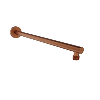 Baril 18" Wall-Mounted Shower Arm, Round Profile - Satin Copper