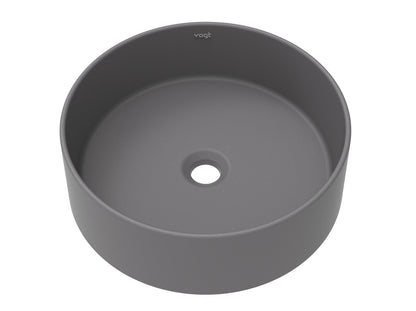 Vogt Runden Vogranite Round Vessel Sink in Metropolitan Grey - BS.1616.R02G-60