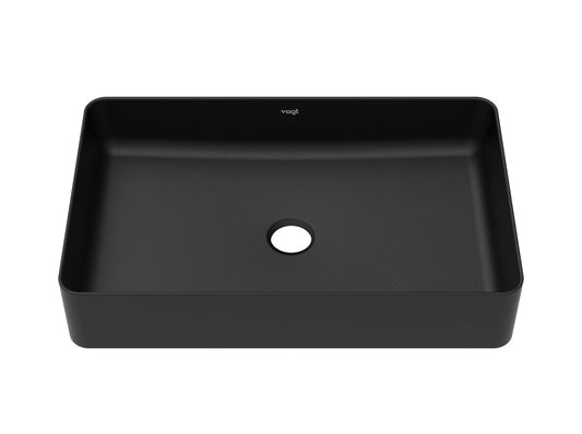 Vogt Rechteck Vogranite Rectangular Vessel Sink in Onyx Black - BS.2314.R01G-60
