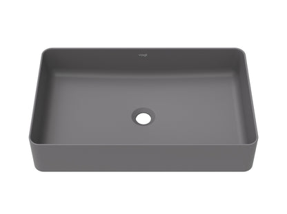 Vogt Rechteck Vogranite Rectangular Vessel Sink in Metropolitan Grey - BS.2314.R02G-60