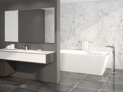 Baril Accent B56 T56-1100-00 tub filler in Smokey Chrome, bathroom setting with other fixtures sold separately