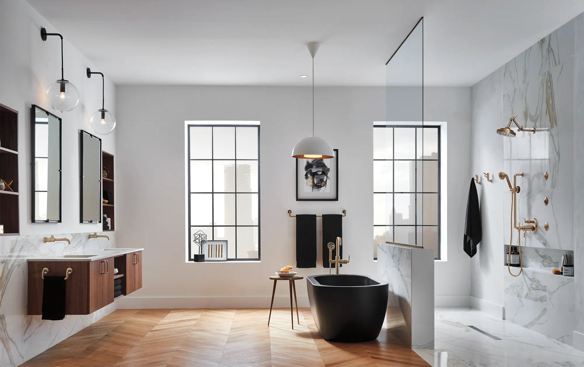 Brizo Litze T75635-GLLHP installed view 11; handles and other fixtures sold separately