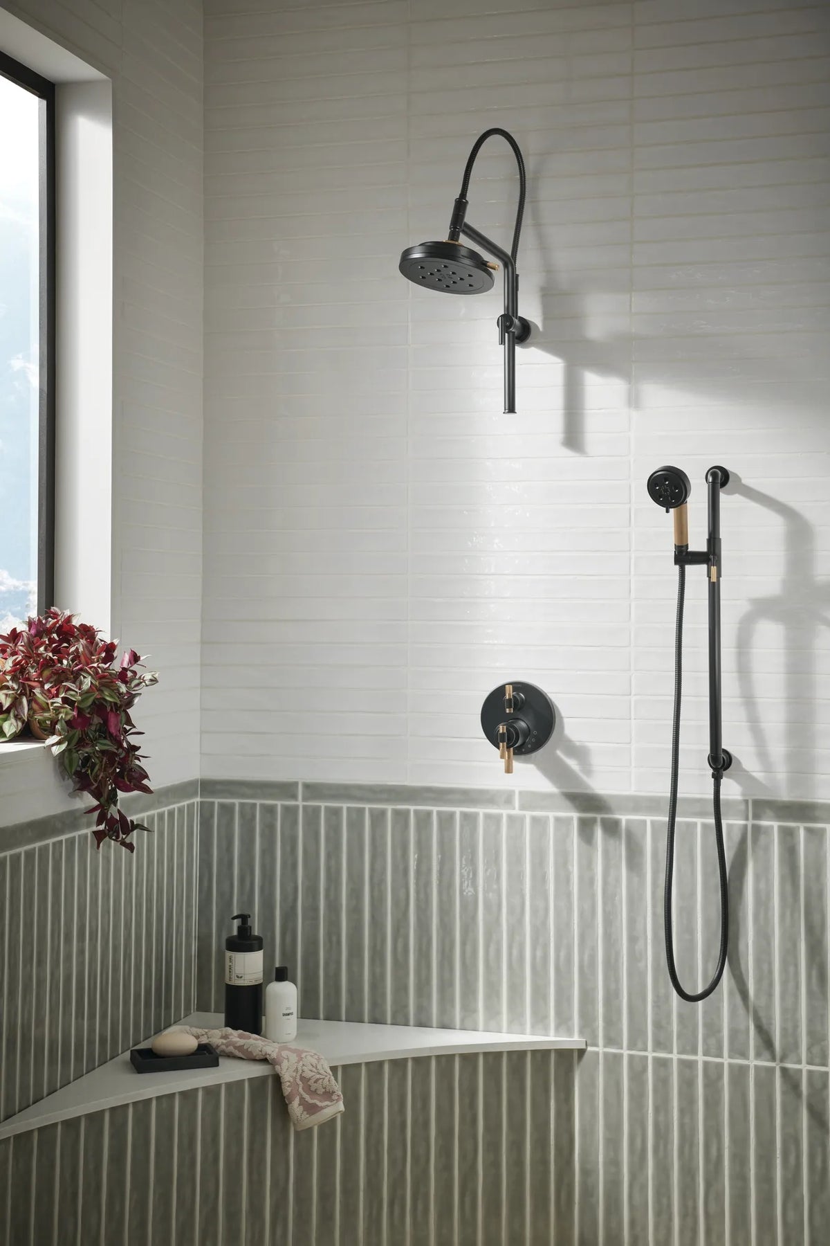 Brizo Litze T75635-BLLHP installed view 2; handles and other fixtures sold separately