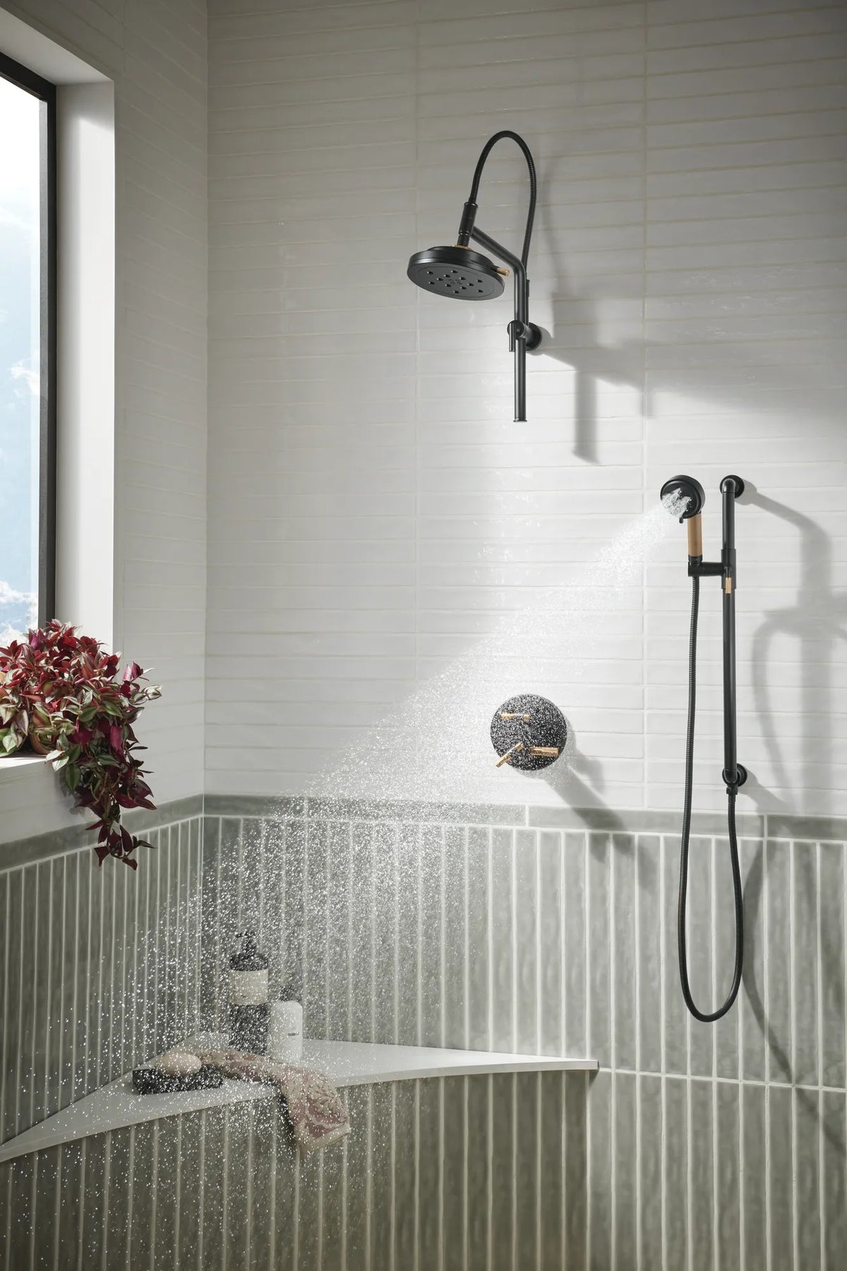 Brizo Litze T75635-BLLHP installed view 4; handles and other fixtures sold separately