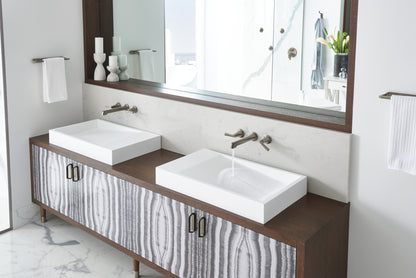 Brizo Levoir T75698-SL thermostatic trim in Luxe Steel, installed setting 3; other fixtures shown sold separately