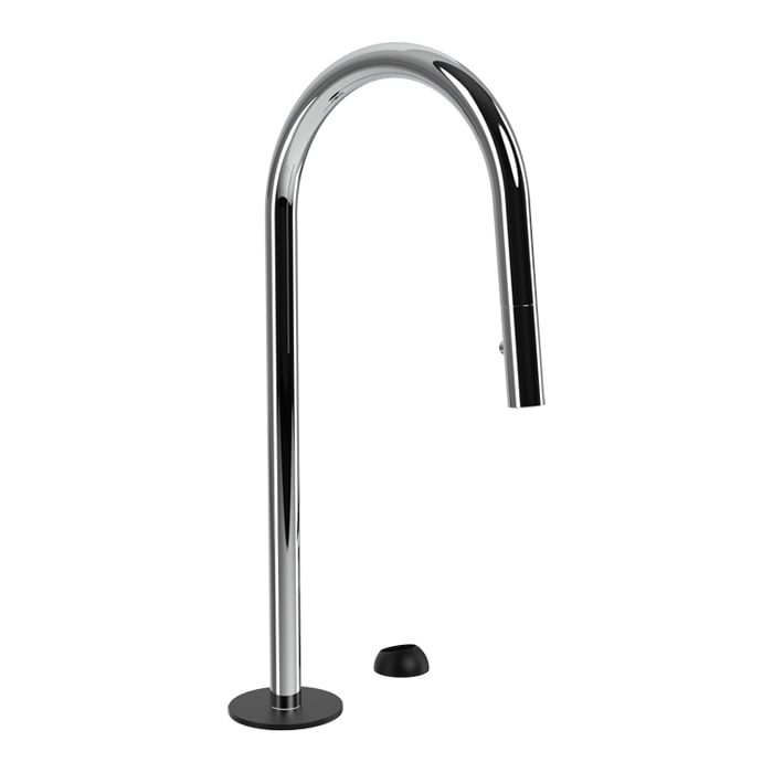 Baril Marie C35 2-Piece Kitchen Faucet Spout - Chrome / Matte Black