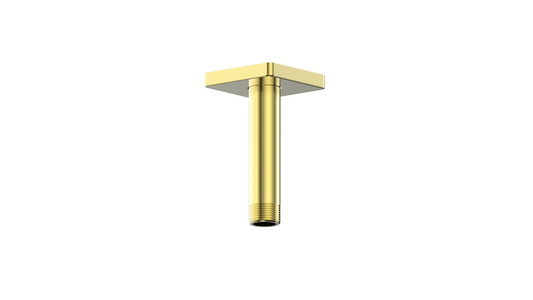 Vogt Square 4 inch Ceiling-Mount Shower Arm CA.01.04 in Brushed Gold