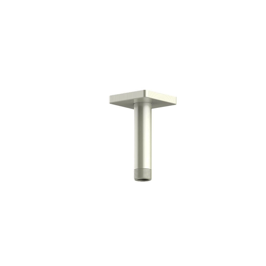 Vogt Square 4 inch Ceiling-Mount Shower Arm CA.01.04 in Brushed Nickel
