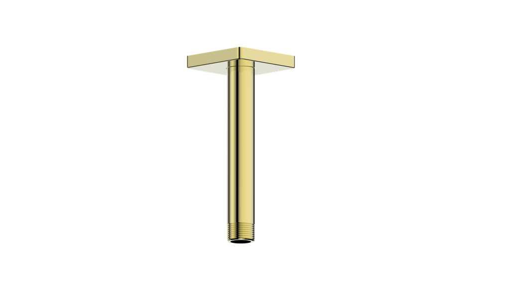 Vogt Square 6 inch Ceiling-Mount Shower Arm CA.01.06 in Brushed Gold