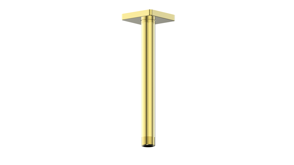 Vogt Square 8 inch Ceiling-Mount Shower Arm CA.01.08 in Brushed Gold