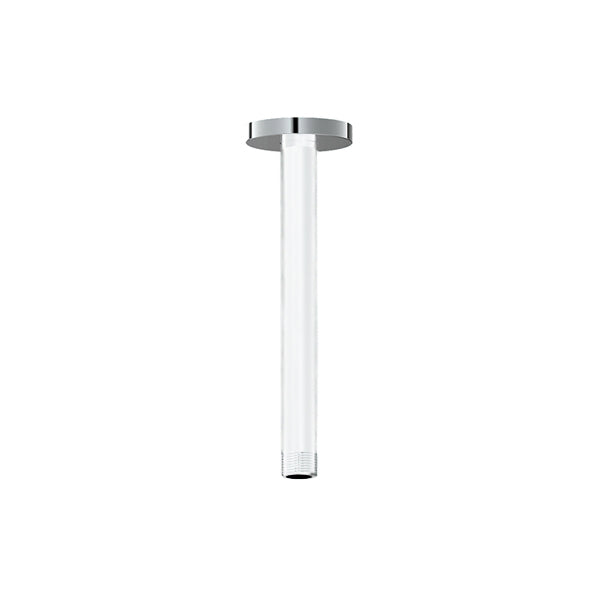 Vogt Round 8 inch Ceiling-Mount Shower Arm CA.02.08 in Chrome Glossy White